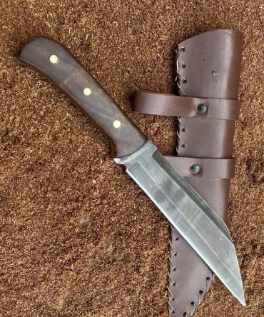 Forged Seax Knife Blackened