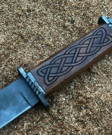 Engraved Viking Seax Knife - Custom High Carbon Steel