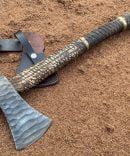 Carved Blackened Axe